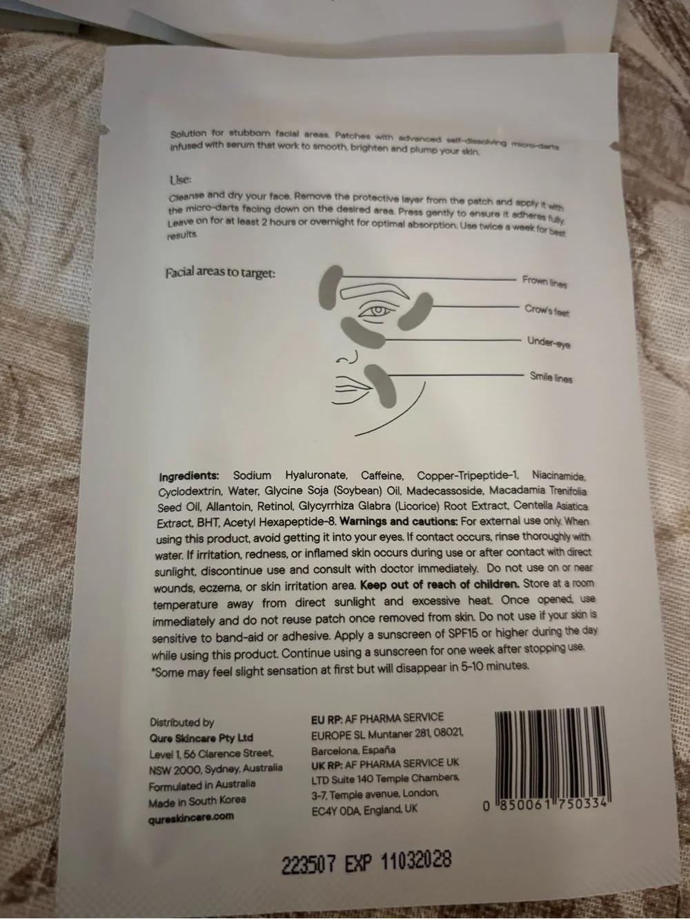 Qure Micro-Infusion Targeted Patches - White (Under Eye)